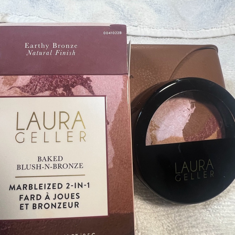 Laura Geller Earthy Bronze Baked Blush-N-Bronze — Pink & Bronze Marbleized Duo
